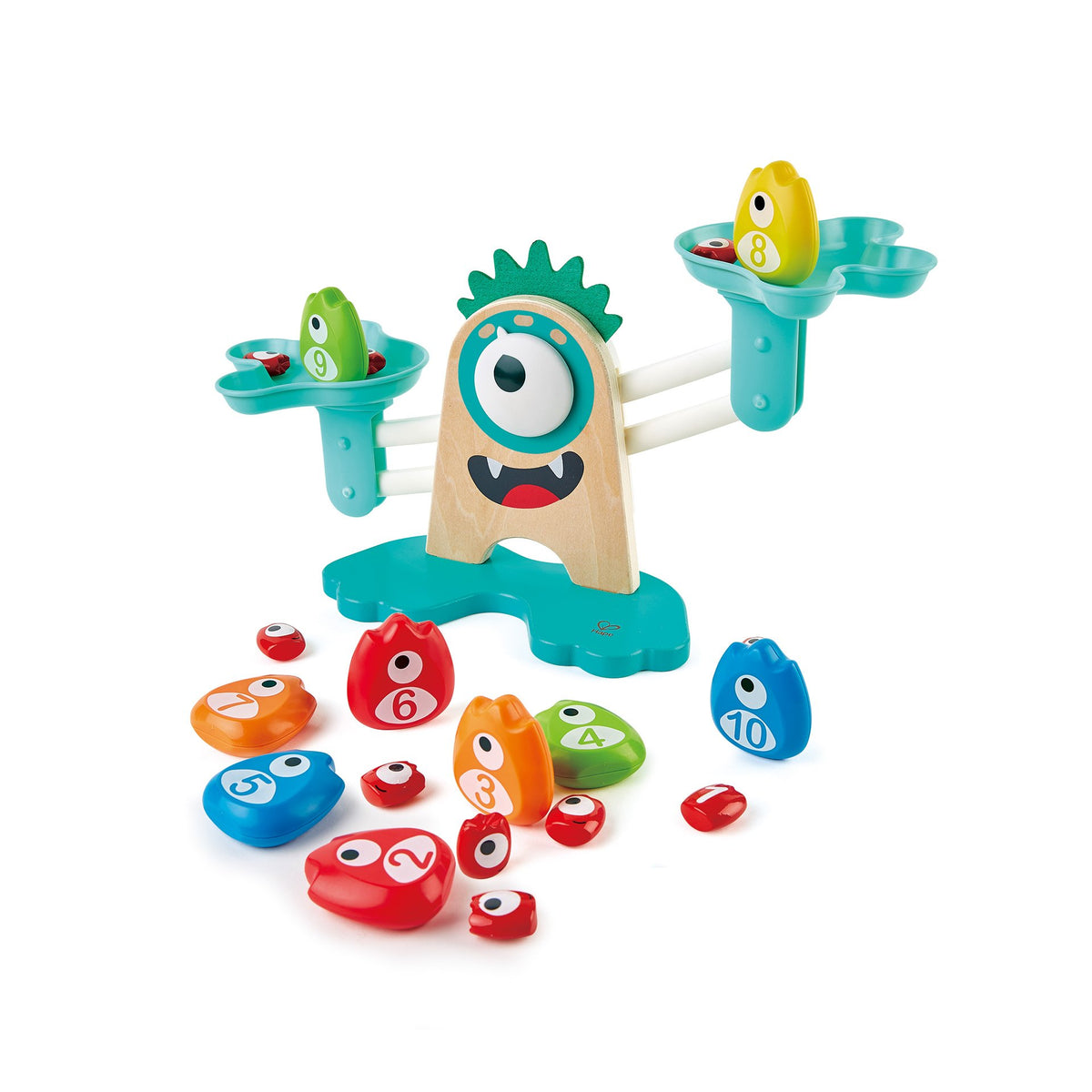 Cântar matematic din lemn – Monstruleţ, Monster Math Scale, 3–6 ani | Hape