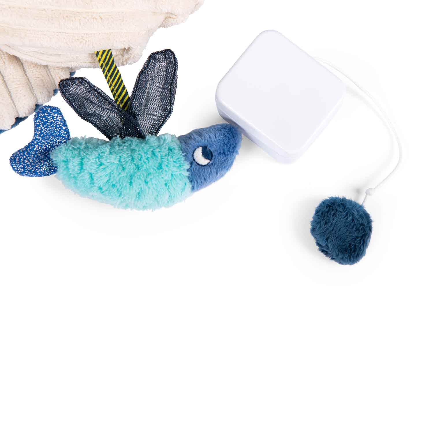 Jucarie muzicala - Balenă muzicală de pluș pentru bebeluşi, 0+ ani | Moulin Roty - 4