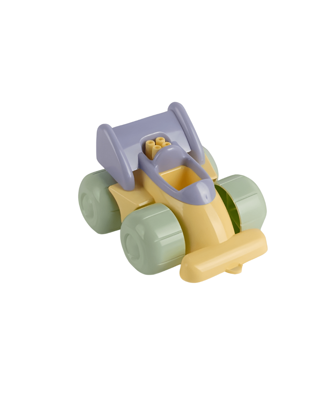 Vehicule de jucărie - Camion cu platformă și 2 mașini mici din materiale reciclate "Pastels", 2+ ani | Dantoy - 5