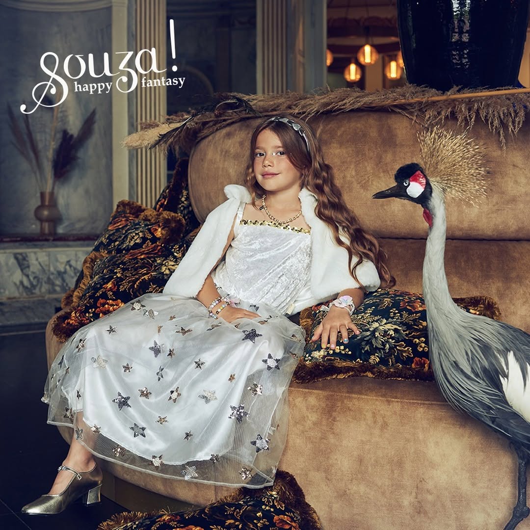 Costume şi accesorii - Capă din blană sintetică albă pentru fetiţe Sterre | Souza! - 2