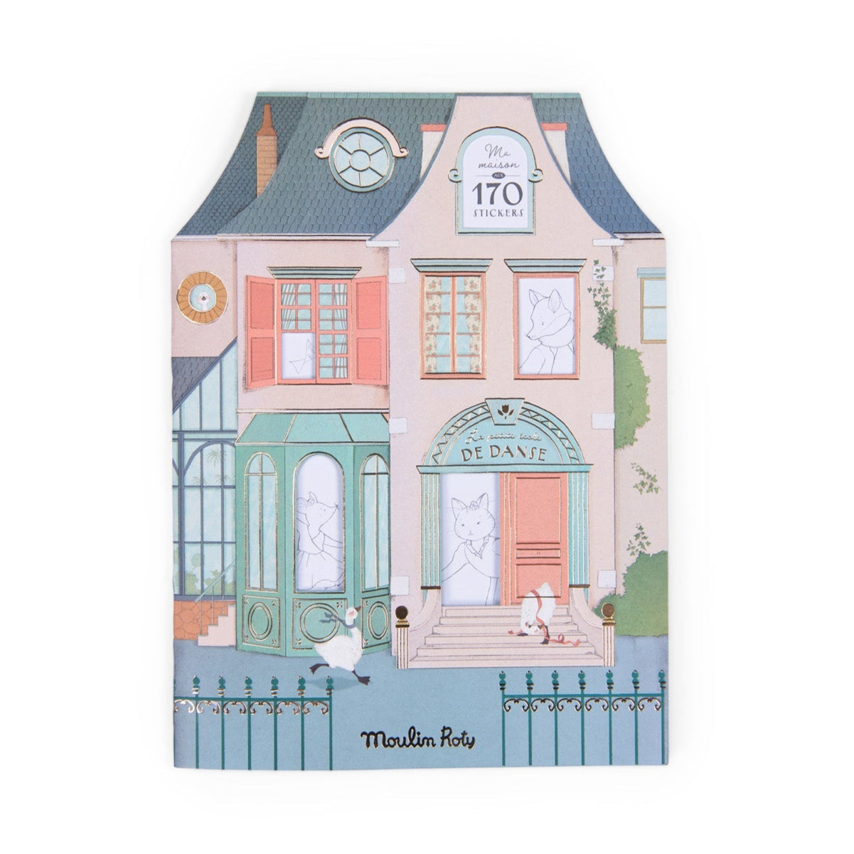 Carte de colorat - Carte de colorat cu 170 stickere, Mica scoala de dans, 3+ ani | Moulin Roty - 1