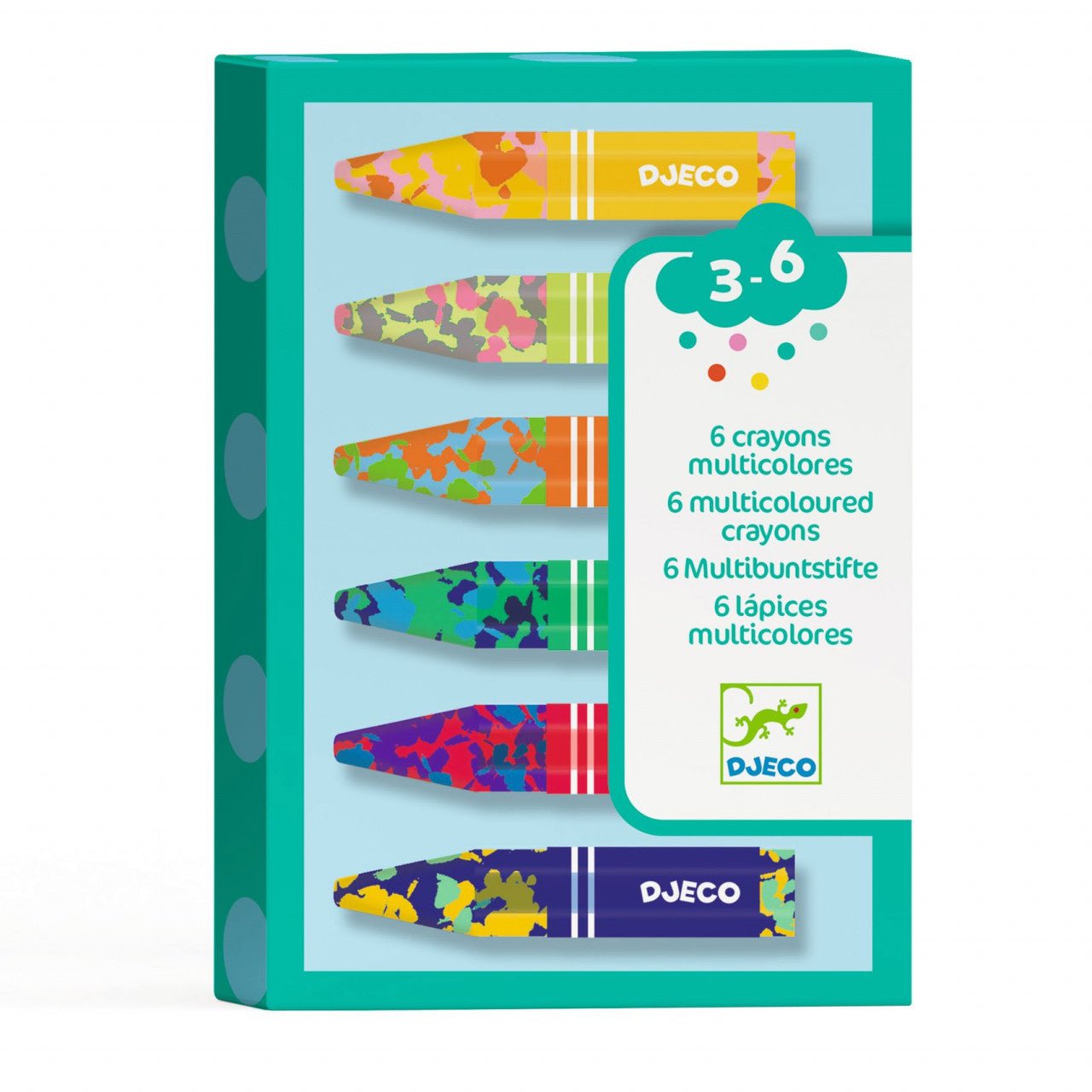 - Creioane cerate de colorat, multicolore, pentru copii | Djeco - 1