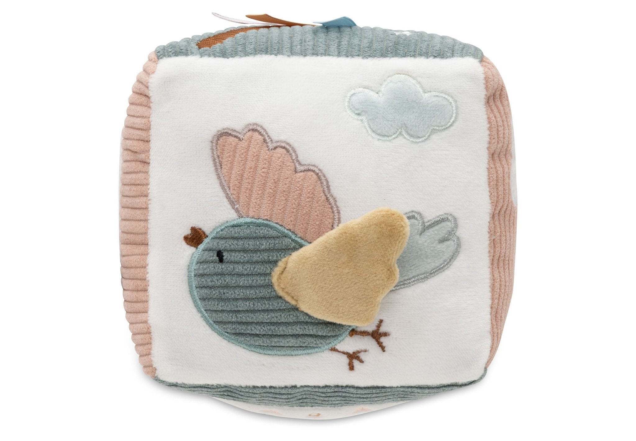 Jucarii de plus - Cub senzorial din pluş cu activităţi - Lovely Birds, 0+ ani | Jollein - 7