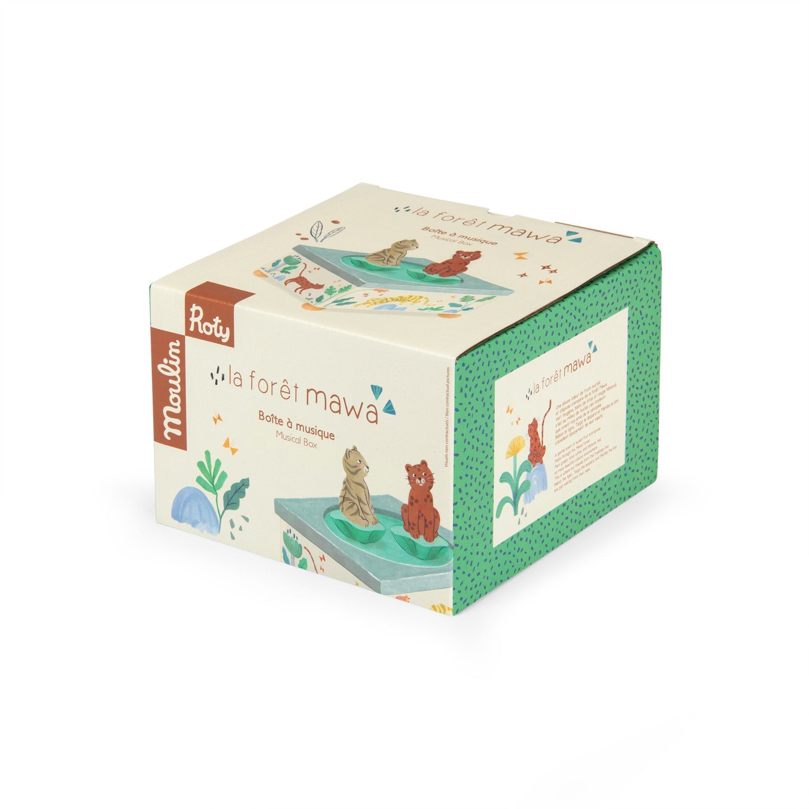 Cutiuţe şi globuri muzicale - Cutiuţă muzicală cu 2 figurine magnetice - Pădurea Mawa , 3+ ani | Moulin Roty - 6