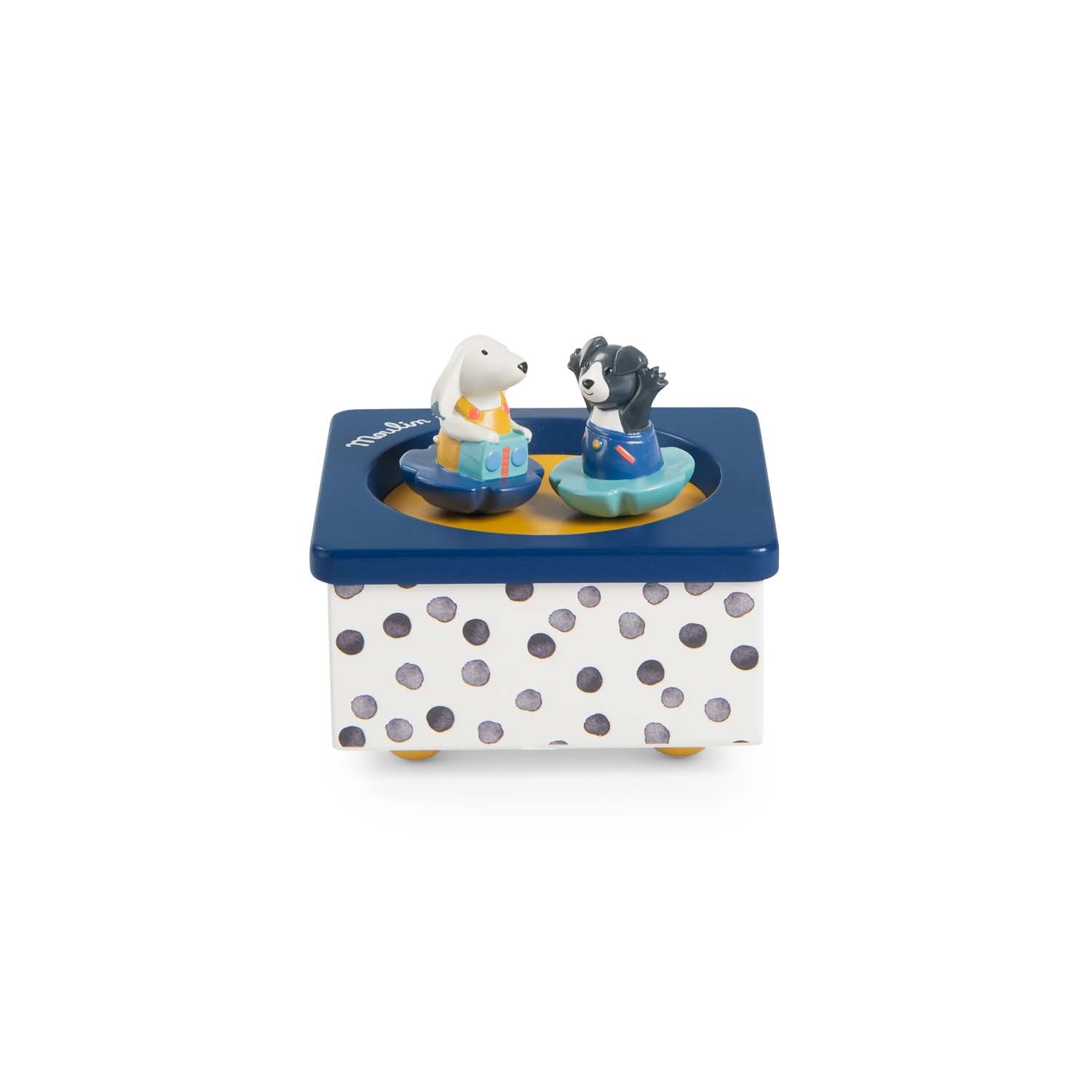 Cutiuţe şi globuri muzicale - Cutiuţă muzicală cu 2 figurine magnetice - Puce & Pilou, 3+ ani | Moulin Roty - 1