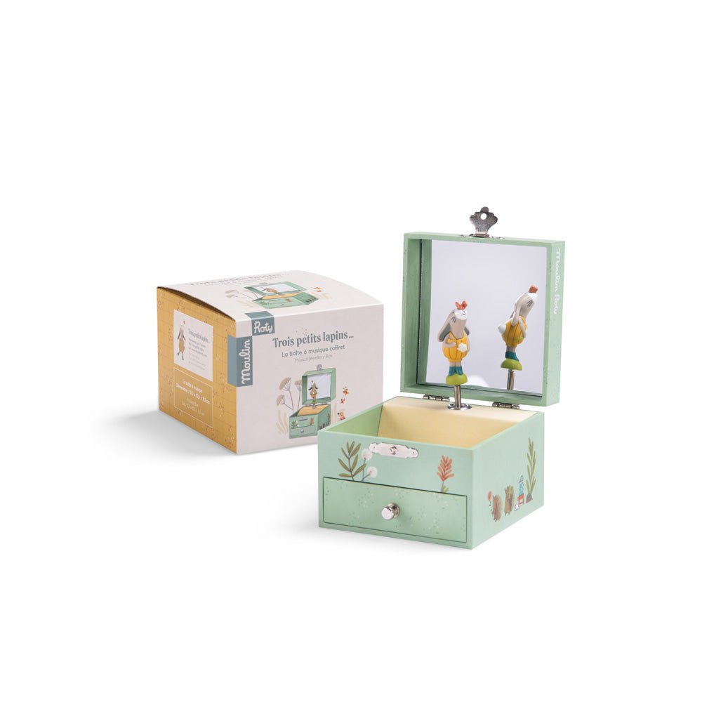 Cutiuţe şi globuri muzicale - Cutiuţă muzicală de bijuterii - Trois petits lapins, 3+ ani | Moulin Roty - 3