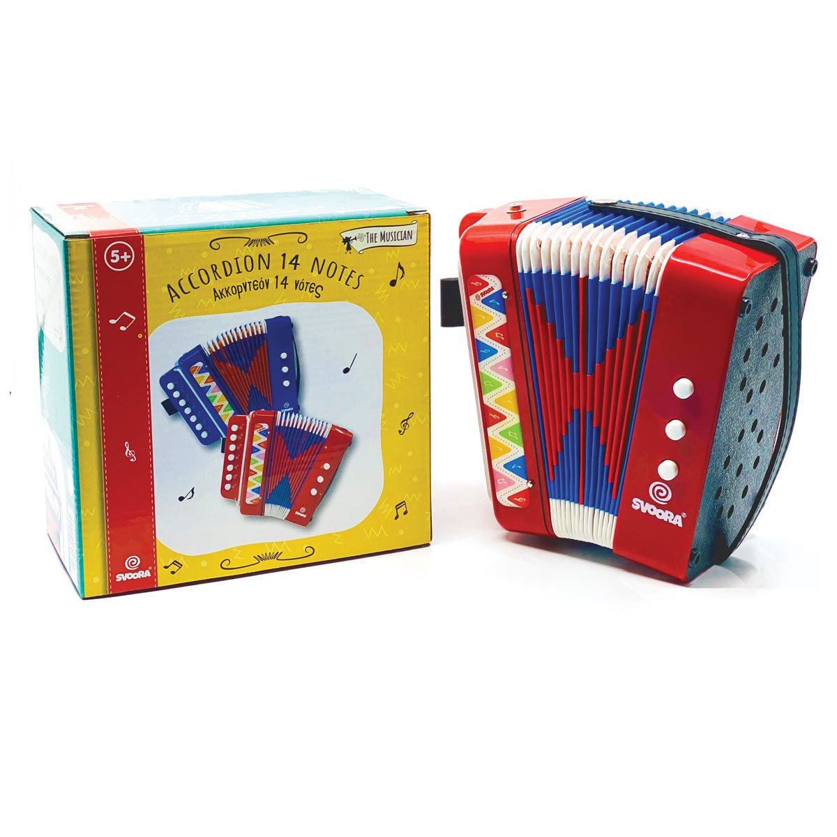 Instrumente muzicale - Instrument muzical pentru copii, Acordeon roşu | Svoora - 6