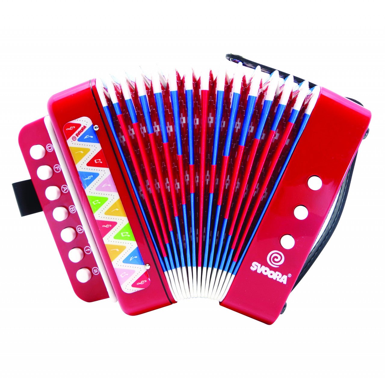 Instrumente muzicale - Instrument muzical pentru copii, Acordeon roşu | Svoora - 1