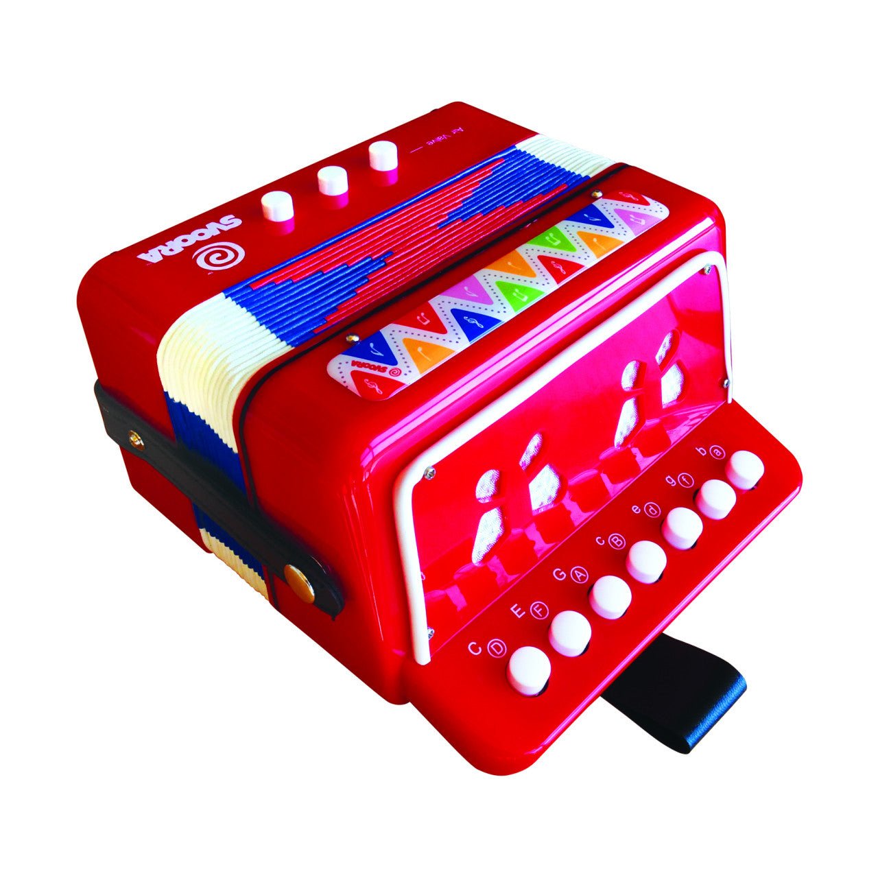 Instrumente muzicale - Instrument muzical pentru copii, Acordeon roşu | Svoora - 3