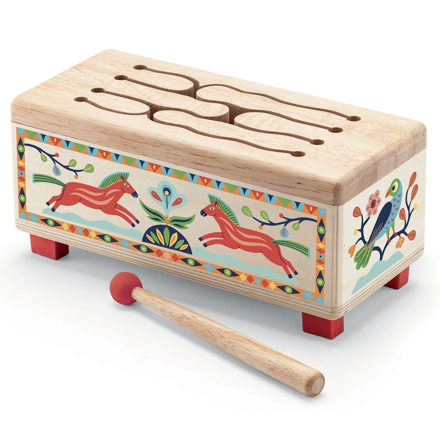 Instrumente muzicale - Instrument muzical Tobă din lemn Animambo | Djeco - 1