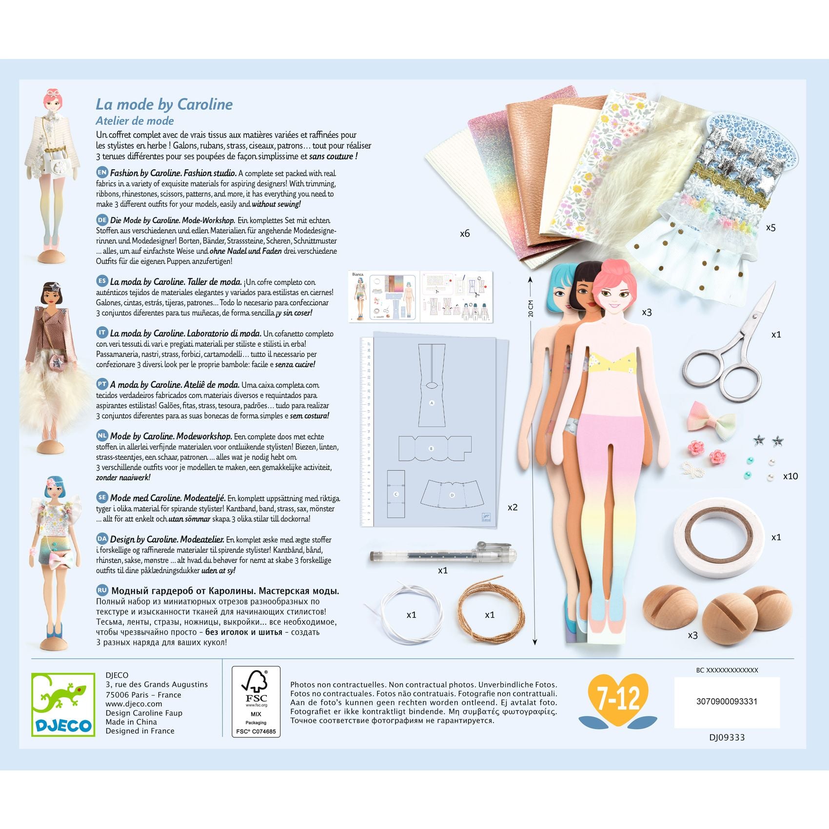 Joc de indemanare - Joc Atelier de creaţie Moda by Caroline | Djeco - 4