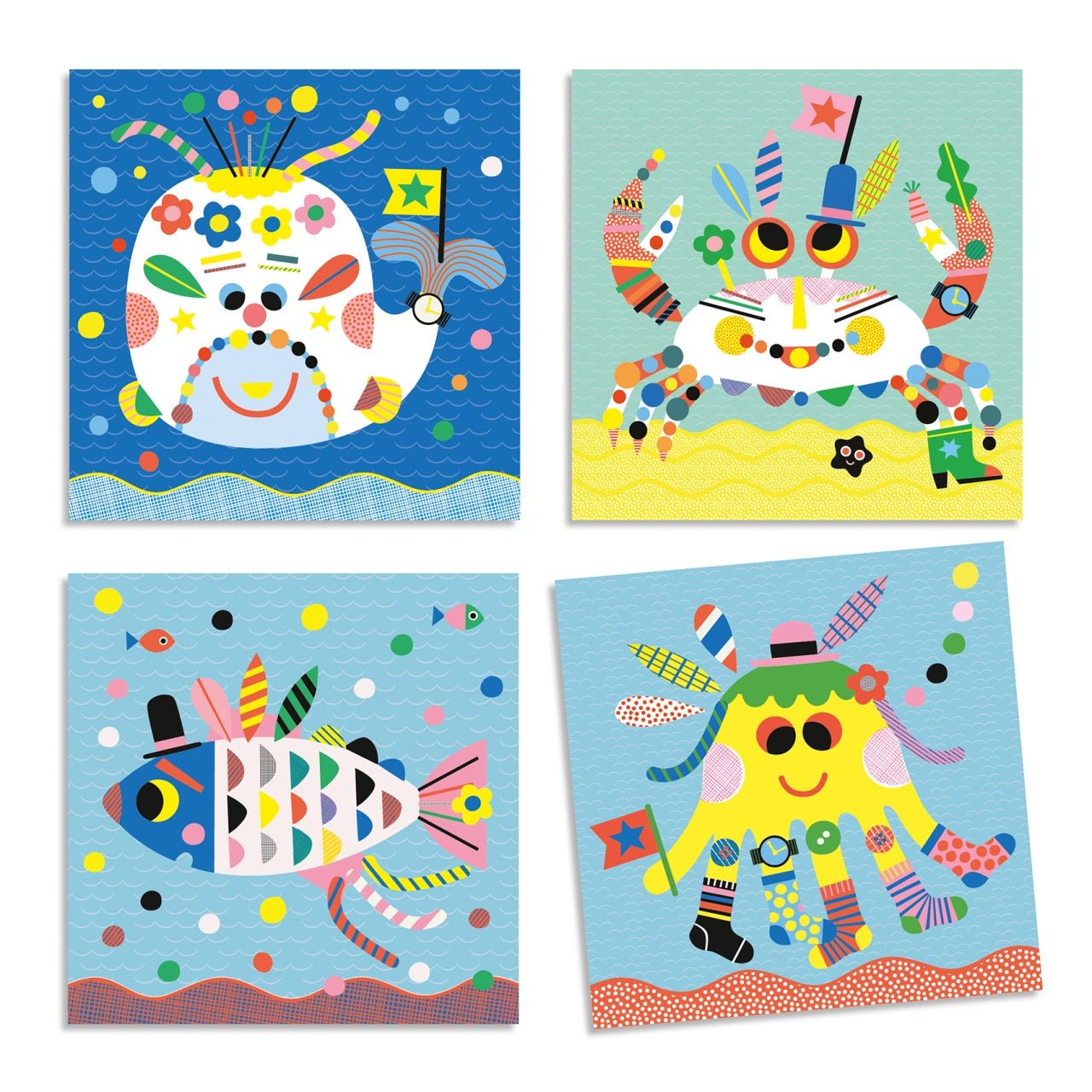 Jucarii creative - Joc creativ colaje Animale marine, 3 - 6 ani | Djeco - 3