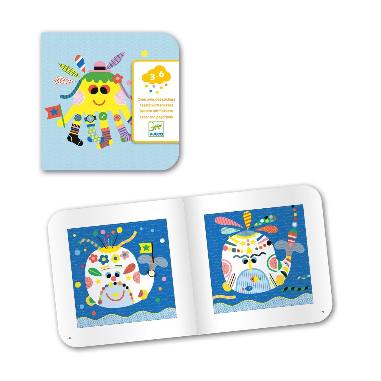 Jucarii creative - Joc creativ colaje Animale marine, 3 - 6 ani | Djeco - 4