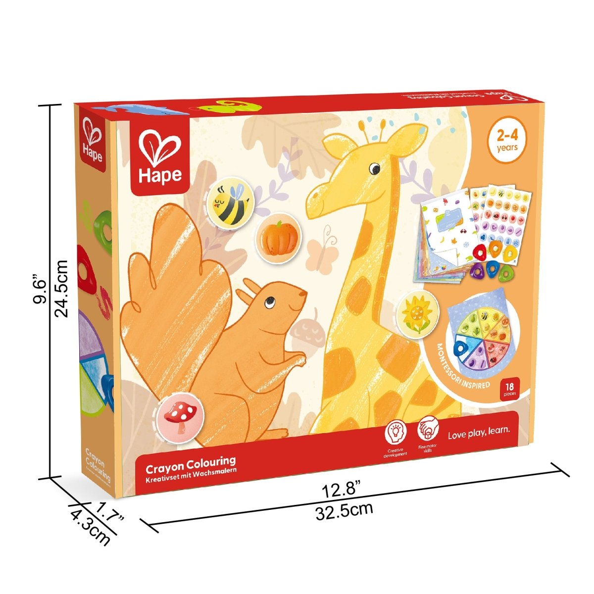 Hape - Joc creativ – Creioane cerate și activități de colorat, 18 piese, 2+ ani | Hape-10