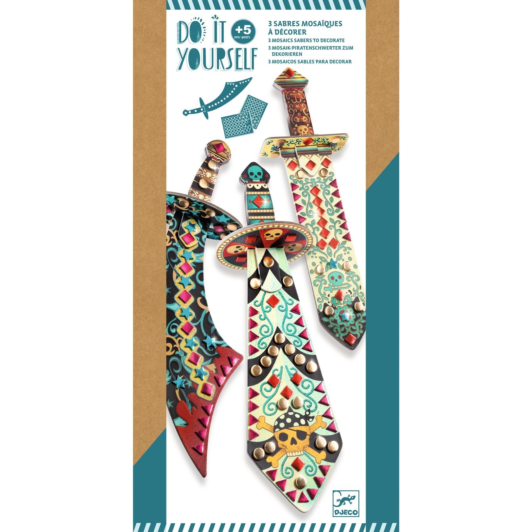 Joc de indemanare - Joc de creaţie DIY Săbiile piraţilor | Djeco - 6