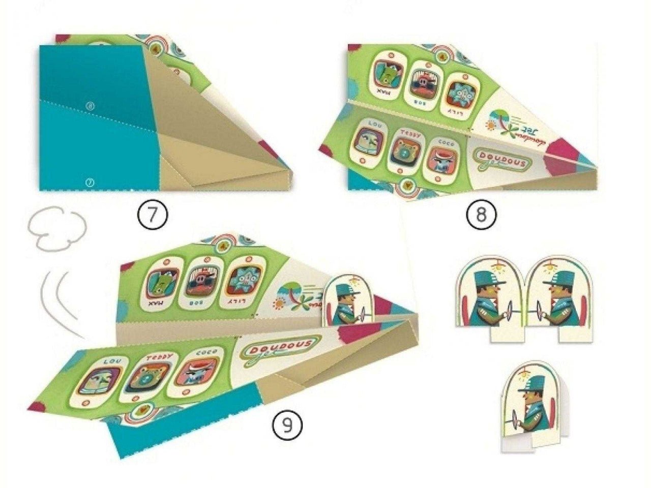 Joc de indemanare - Joc de creaţie Origami Avioane din hârtie | Djeco - 5