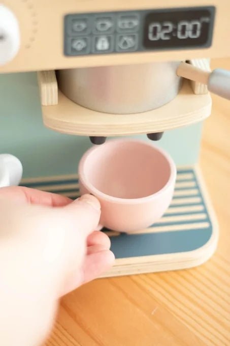 Joc educativ - Joc de rol Aparat de cafea cu accesorii din lemn | UMU Toys - 5