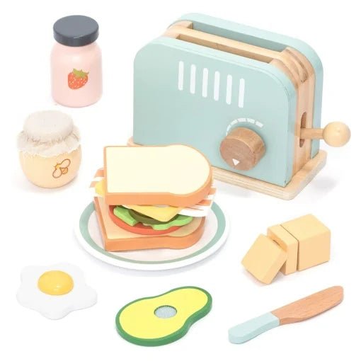Joc educativ - Joc de rol Învăţ să prepar sandwich din lemn | UMU Toys - 1