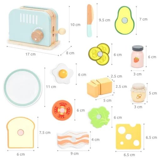 Joc educativ - Joc de rol Învăţ să prepar sandwich din lemn | UMU Toys - 3