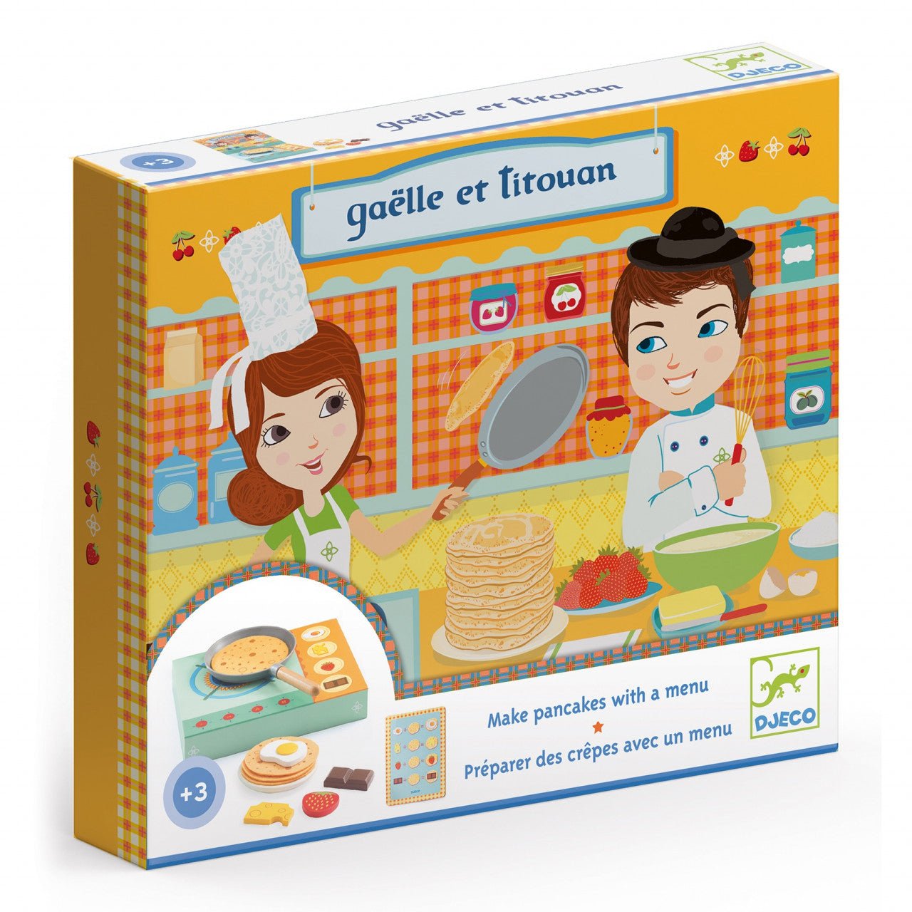 Accesorii bucatarie copii - Joc de rol Set de preparat clătite Gaelle şi Titouan | Djeco - 4