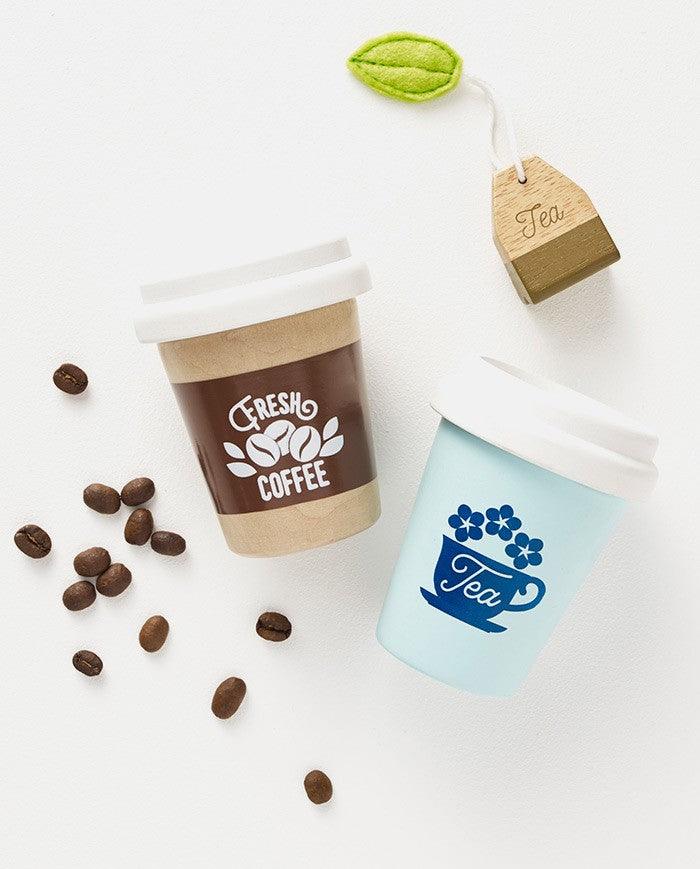 Bucătării şi accesorii pentru copii - Joc de rol Set pahare de ceai şi cafea, din lemn, 3+ ani | Le Toy Van - 1