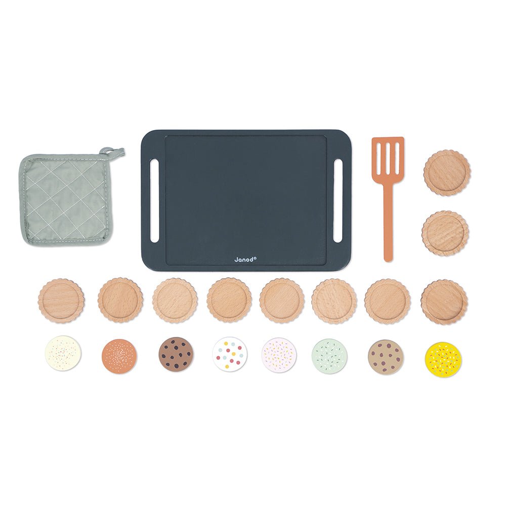 Bucătării şi accesorii pentru copii - Joc de rol Set prăjituri din lemn, 21 accesorii - Shiny Grandma, 3+ ani | Janod - 3