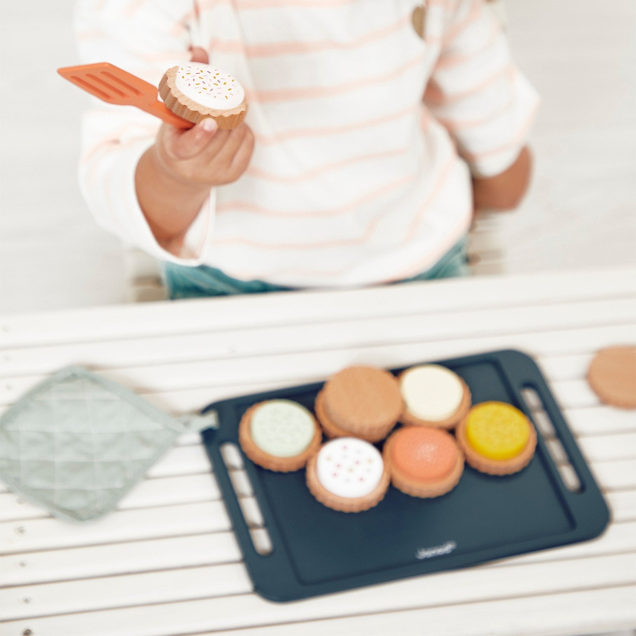 Bucătării şi accesorii pentru copii - Joc de rol Set prăjituri din lemn, 21 accesorii - Shiny Grandma, 3+ ani | Janod - 5