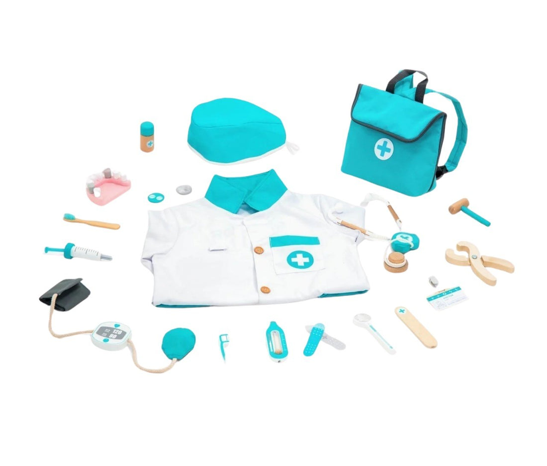 Jocuri şi jucării de rol - Joc de rol Trusă completă de doctor, turcoaz, 20 piese, 3+ ani | UMU Toys - 1