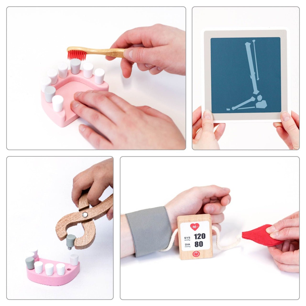 Joc educativ - Joc de rol Trusă de doctor roşie pentru copii | UMU Toys - 3