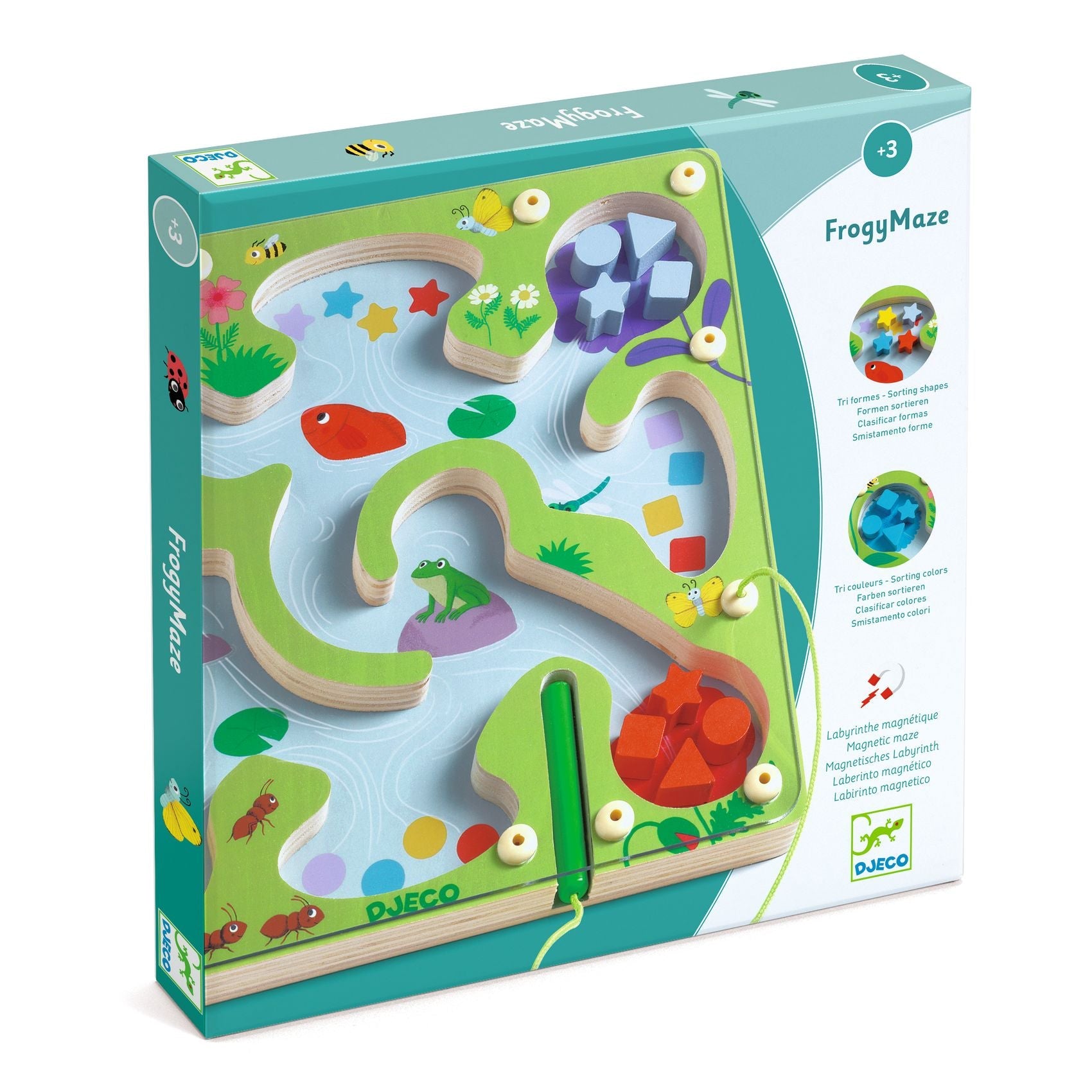 Jocuri şi Jucării de îndemânare - Joc de sortare - Labirint magnetic FrogyMaze, 3+ ani | Djeco - 2
