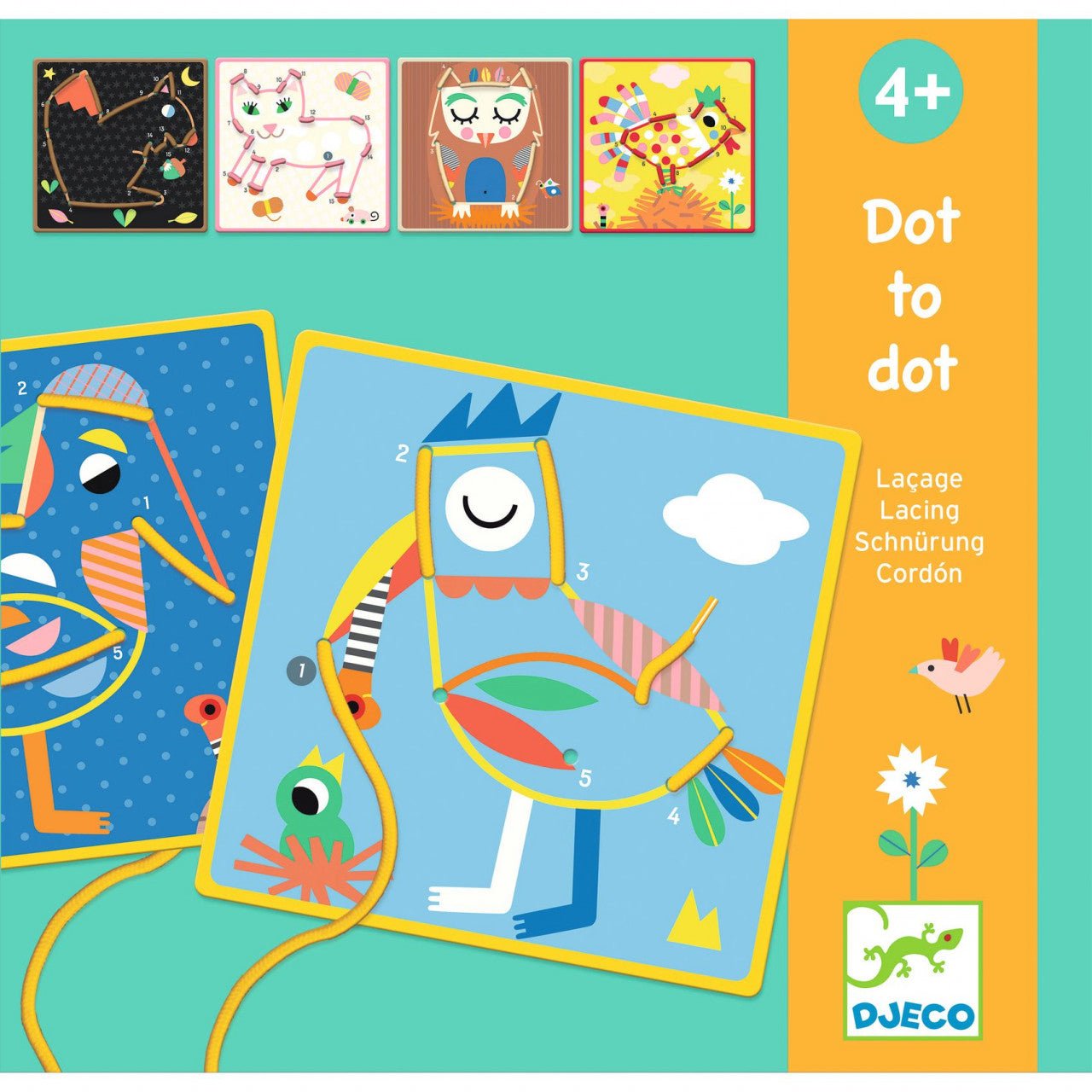 Joc educativ - Joc educativ de cusut cu şiret, 4+ ani | Djeco - 3