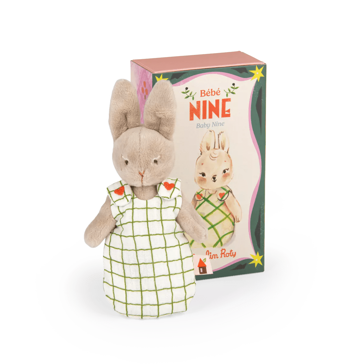 Jucării de pluş - Jucărie de pluş - Iepuraşul Nine Bebe "Les Minouchkas", 1+ ani | Moulin Roty - 1