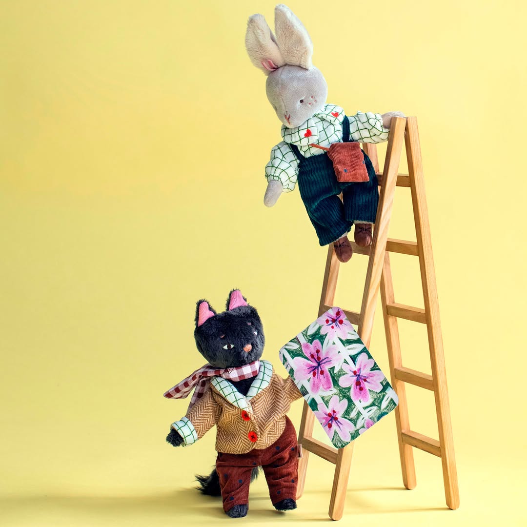 Jucării de pluş - Jucărie de pluş - Motanul Léon "Les Minouchkas", 1+ ani | Moulin Roty - 3