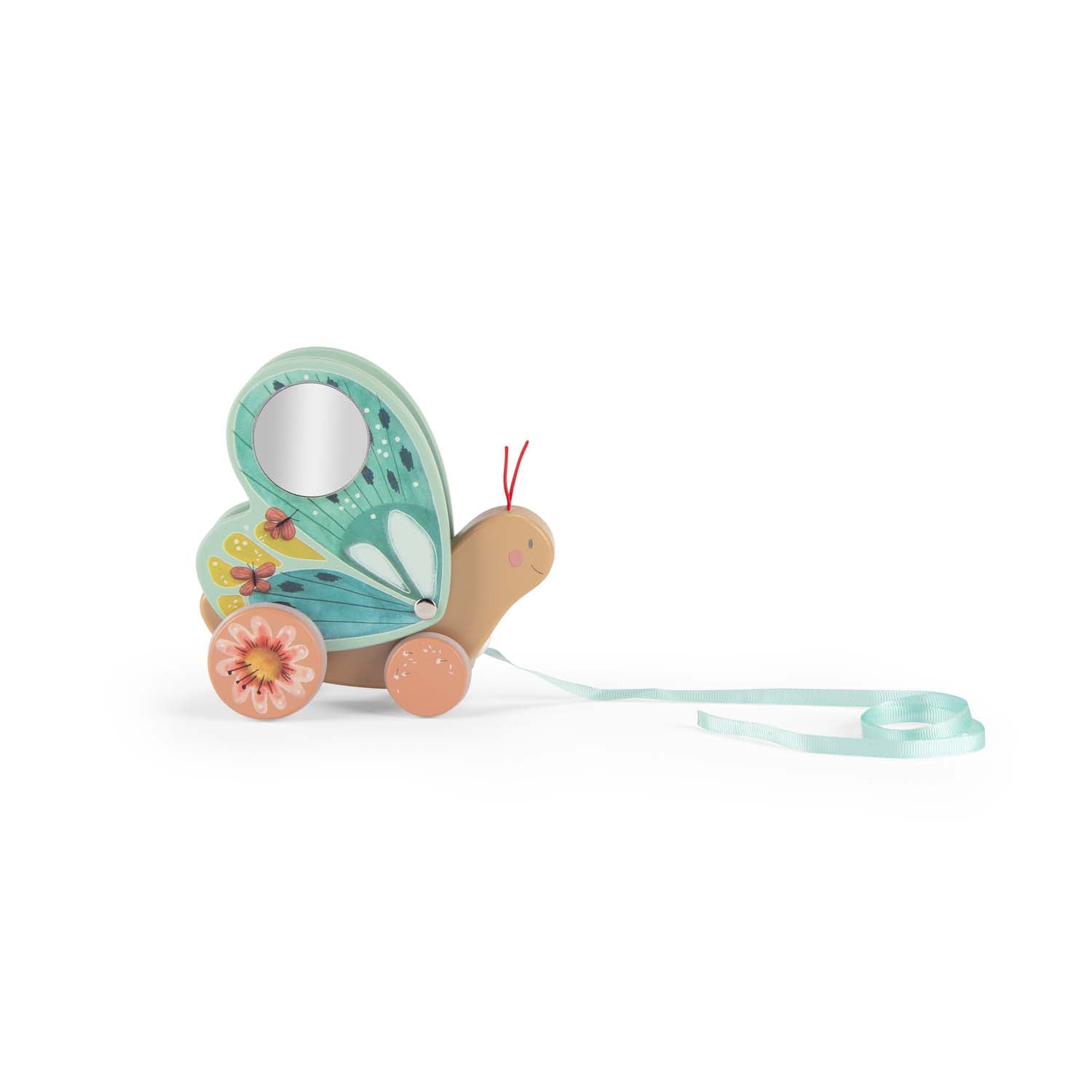 Jocuri şi Jucării de îndemânare - Jucărie de tras din lemn - Fluturaş, 1+ ani | Moulin Roty - 4