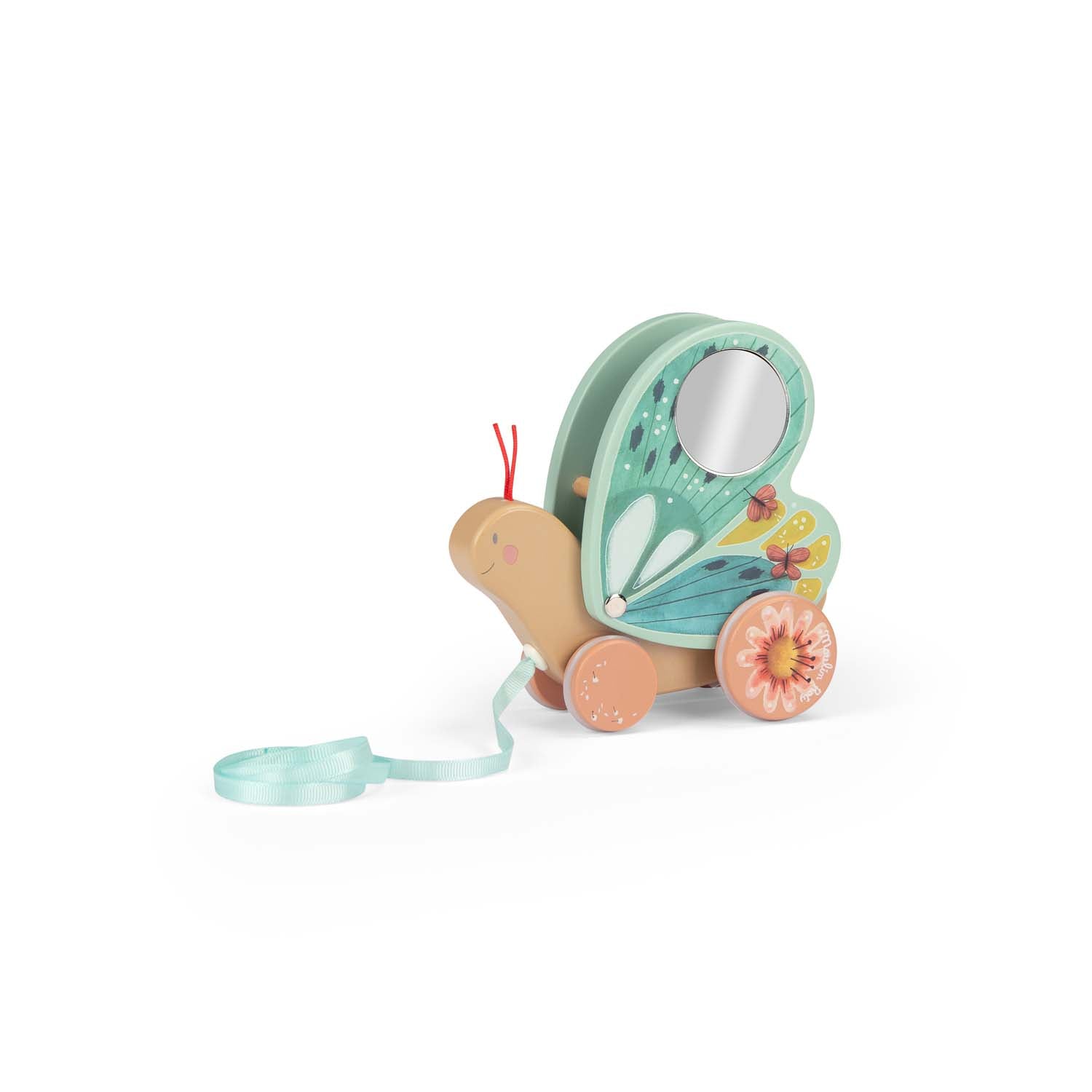 Jocuri şi Jucării de îndemânare - Jucărie de tras din lemn - Fluturaş, 1+ ani | Moulin Roty - 2