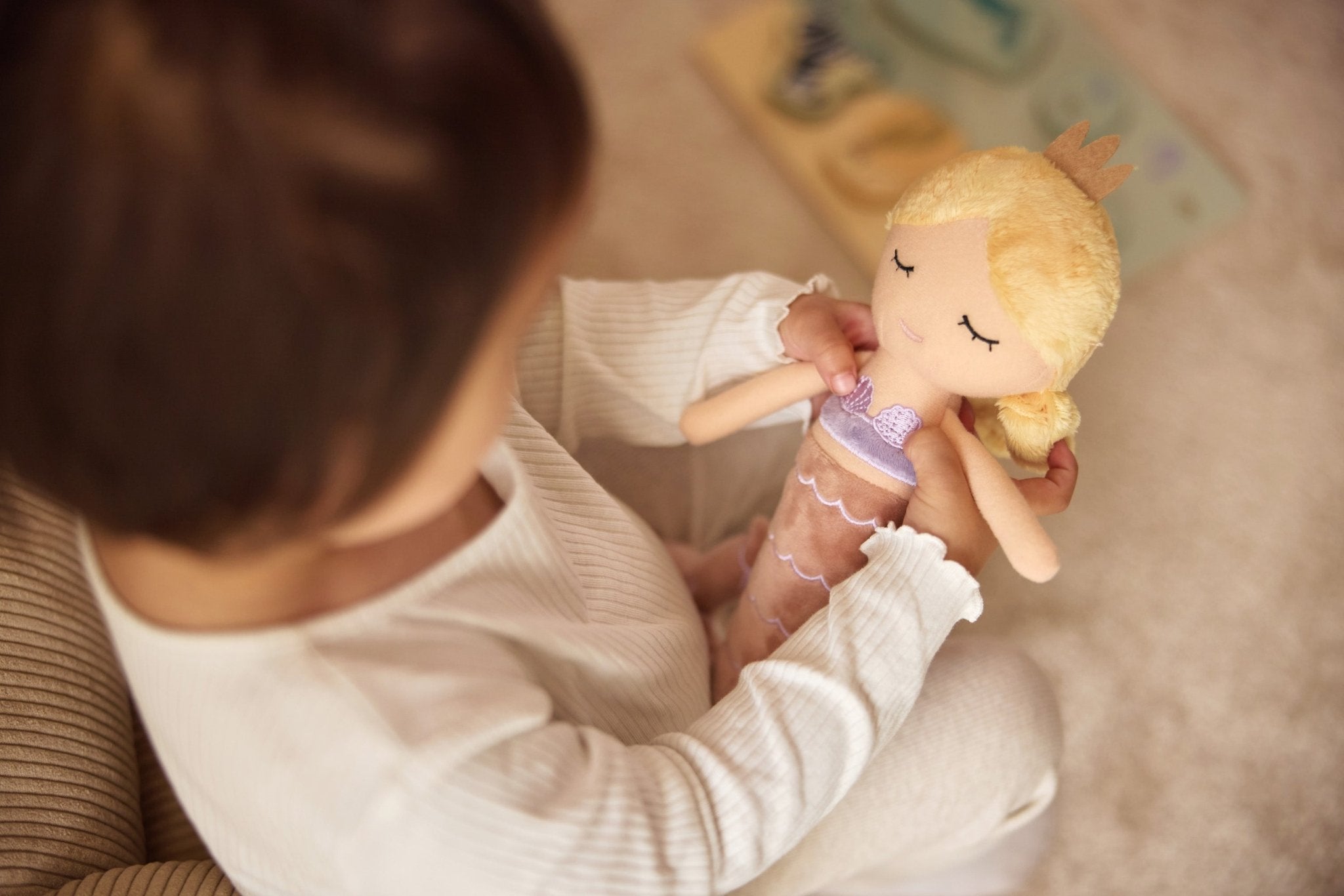 Jucarii de plus - Jucărie din pluș - Păpușa Sirenă Ella, 31 cm, 0+ ani | Jollein - 3