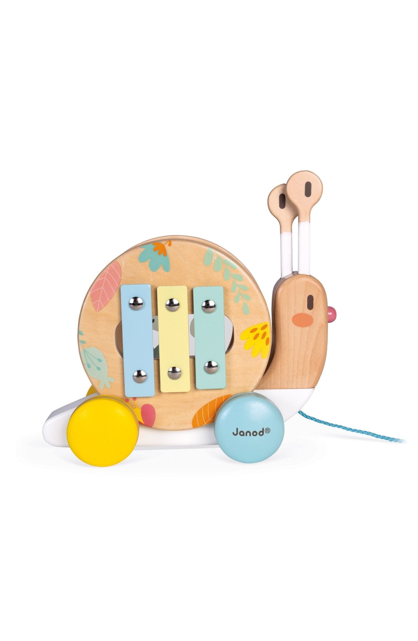 Jocuri şi Jucării de îndemânare - Jucărie muzicală de tras 2 în 1 - Melc, 1+ ani | Janod - 9