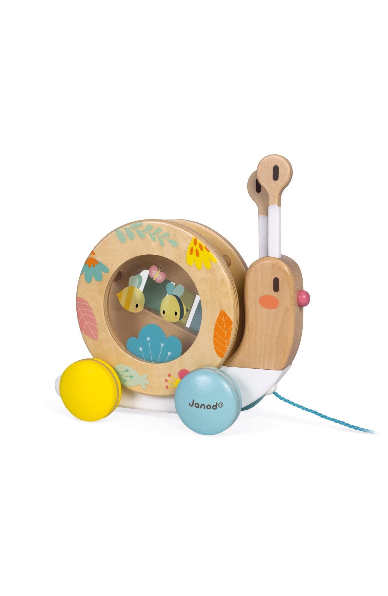 Jocuri şi Jucării de îndemânare - Jucărie muzicală de tras 2 în 1 - Melc, 1+ ani | Janod - 8