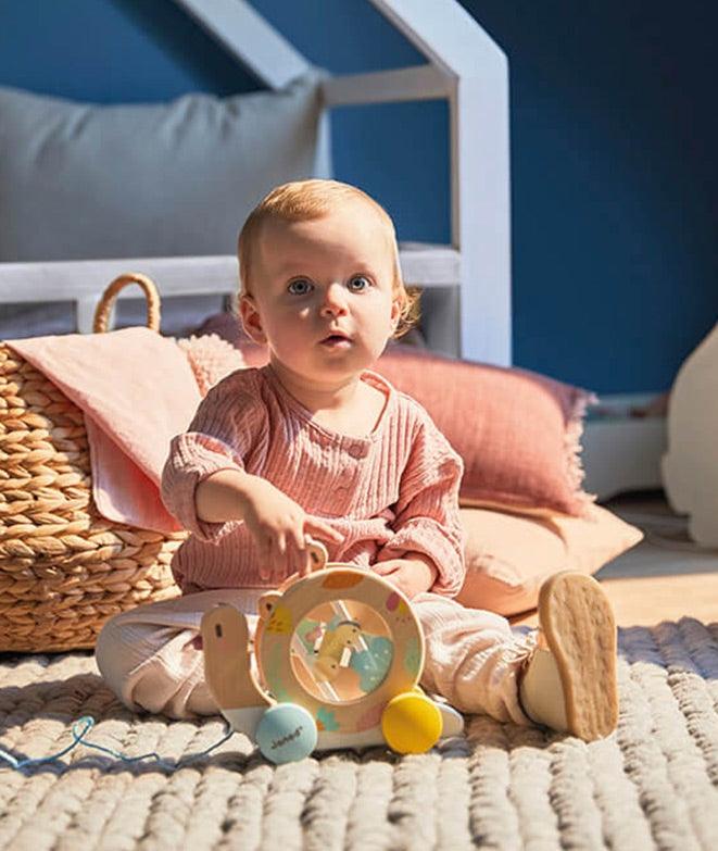 Jocuri şi Jucării de îndemânare - Jucărie muzicală de tras 2 în 1 - Melc, 1+ ani | Janod - 5