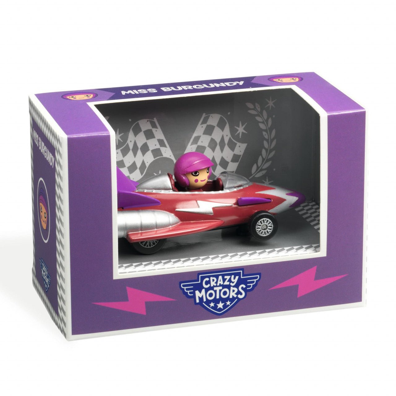 Vehicule - Maşină de curse Miss Burgundy Crazy Motors | Djeco - 2