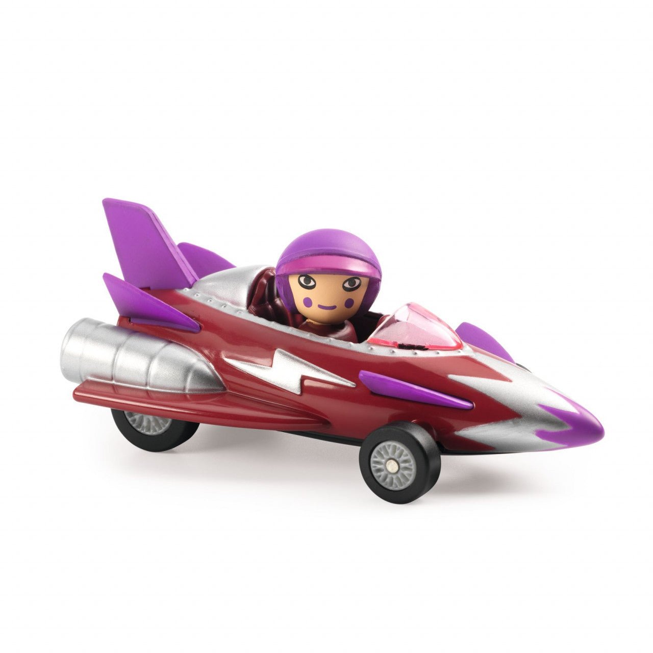 Vehicule - Maşină de curse Miss Burgundy Crazy Motors | Djeco - 1