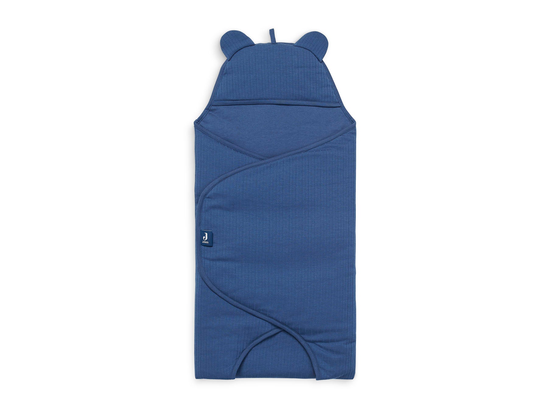 - Păturică de înfășat bebeluși - Basic Stripe Jeans Blue, 0+ ani | Jollein - 1