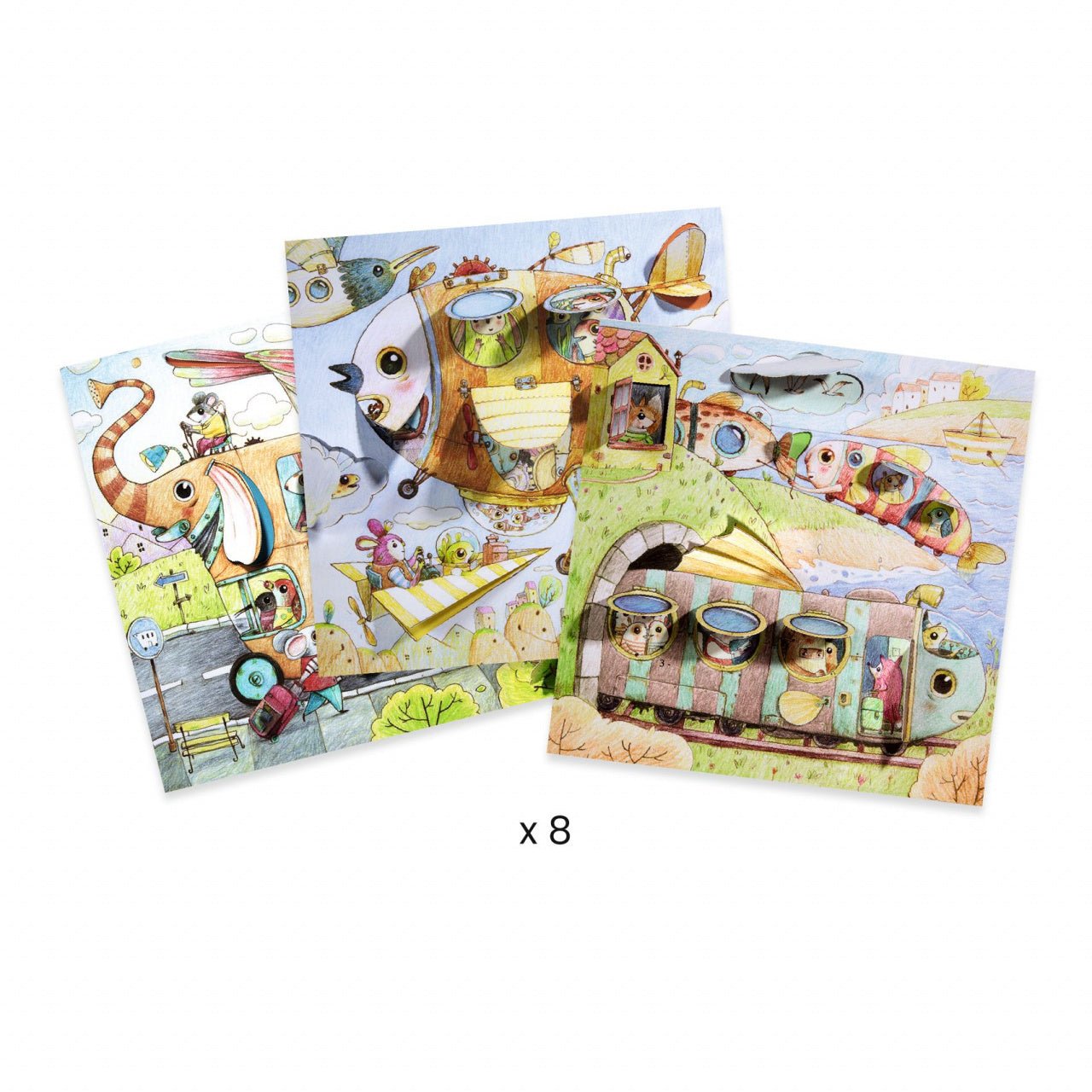 Seturi pictură - Planşe de colorat cu surprize Călătoria lui Malo | Djeco - 4