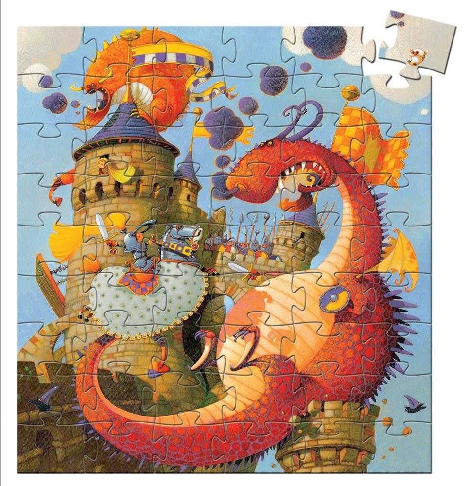 Puzzle - Puzzle Cavalerul şi dragonul | Djeco - 2