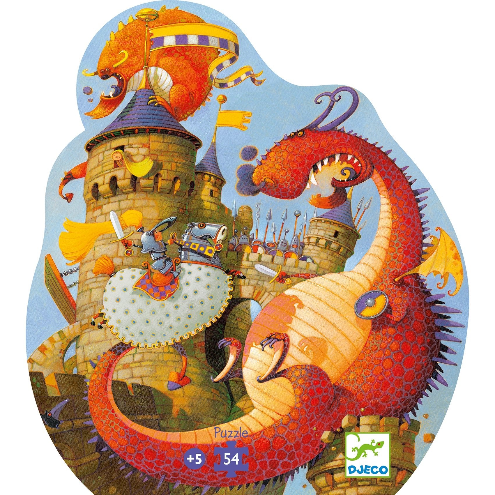 Puzzle - Puzzle Cavalerul şi dragonul | Djeco - 4