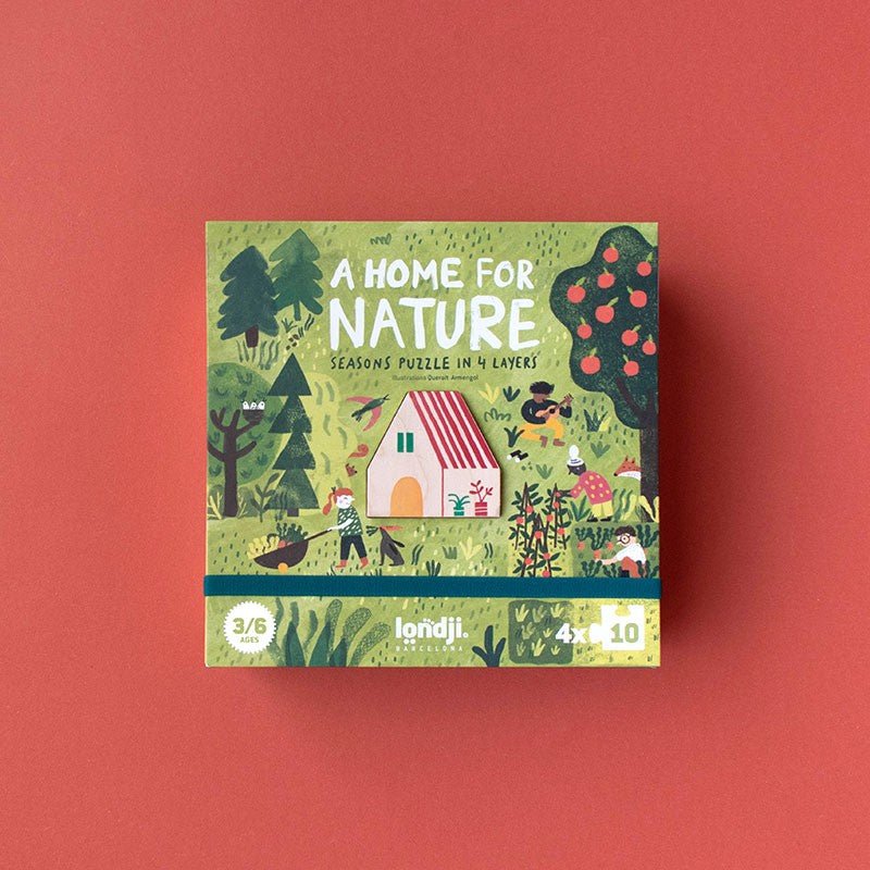 Puzzle circular pentru copii 4 anotimpuri "Un cămin pentru natură" | Londji - Londji - EmmaSiLuna.ro