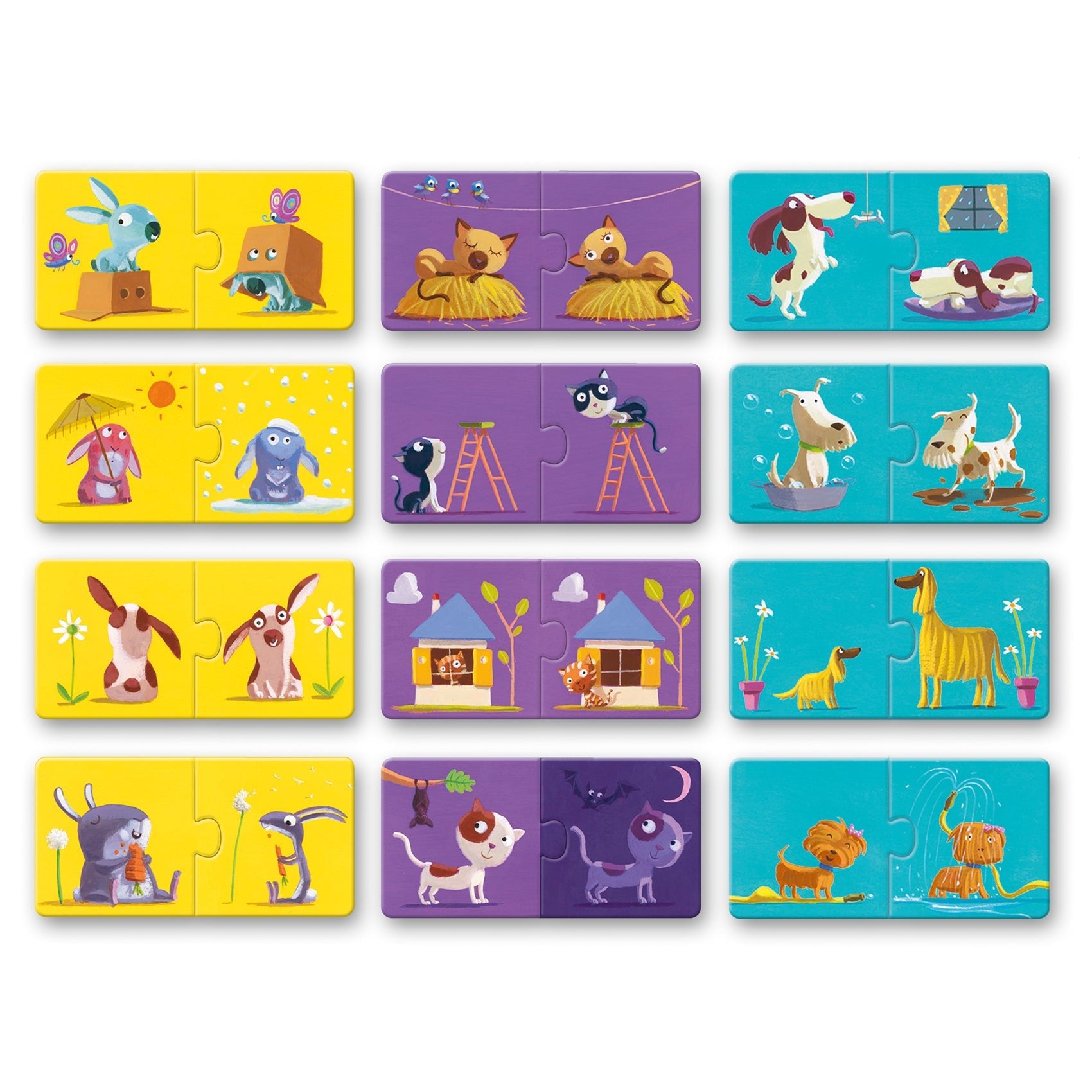 Puzzle - uri - Puzzle duo cu autocorecție - Antonime, 2+ ani | Djeco - 3