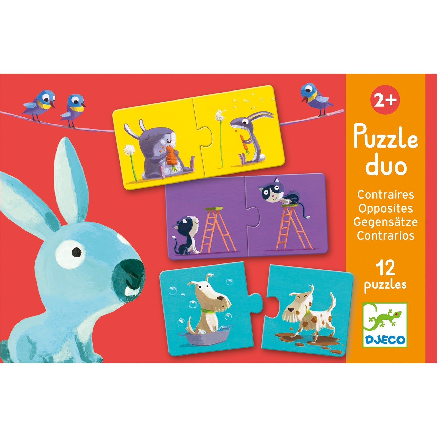 Puzzle - uri - Puzzle duo cu autocorecție - Antonime, 2+ ani | Djeco - 4