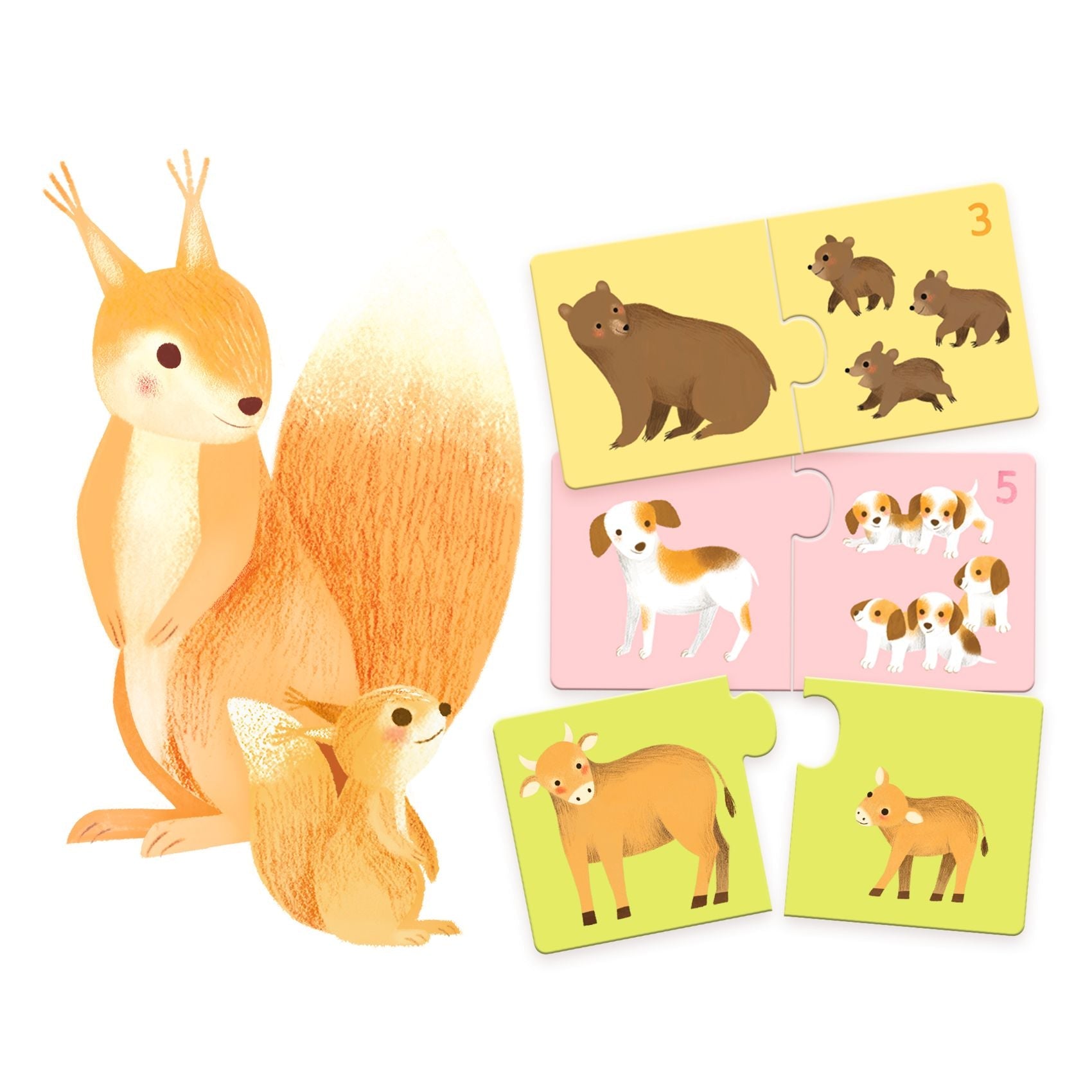 Puzzle - uri - Puzzle duo cu autocorecție - Asociere mamă - pui, 2+ ani | Djeco - 3