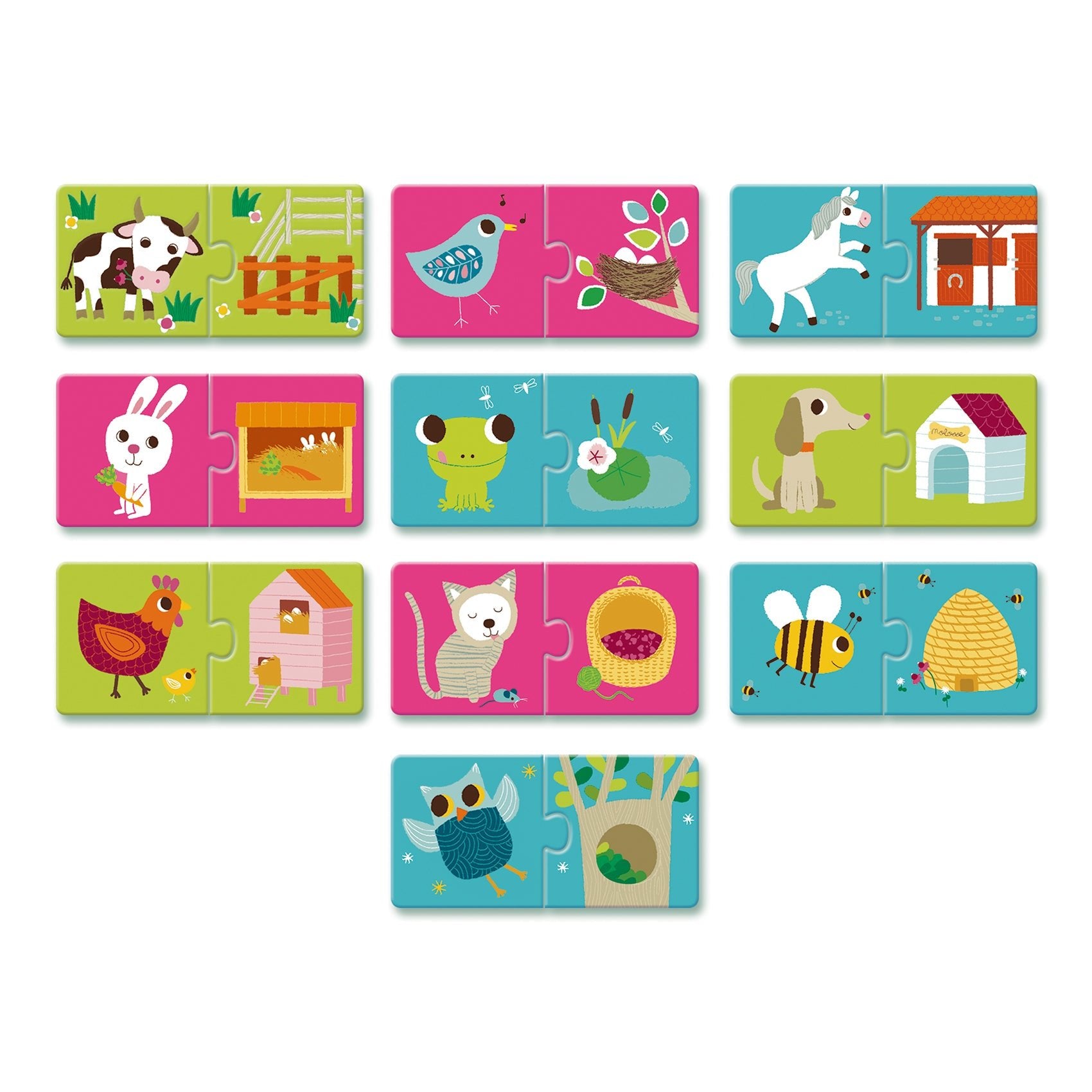 Puzzle - uri - Puzzle duo cu autocorecție - Habitatul animalelor, 2+ ani | Djeco - 3